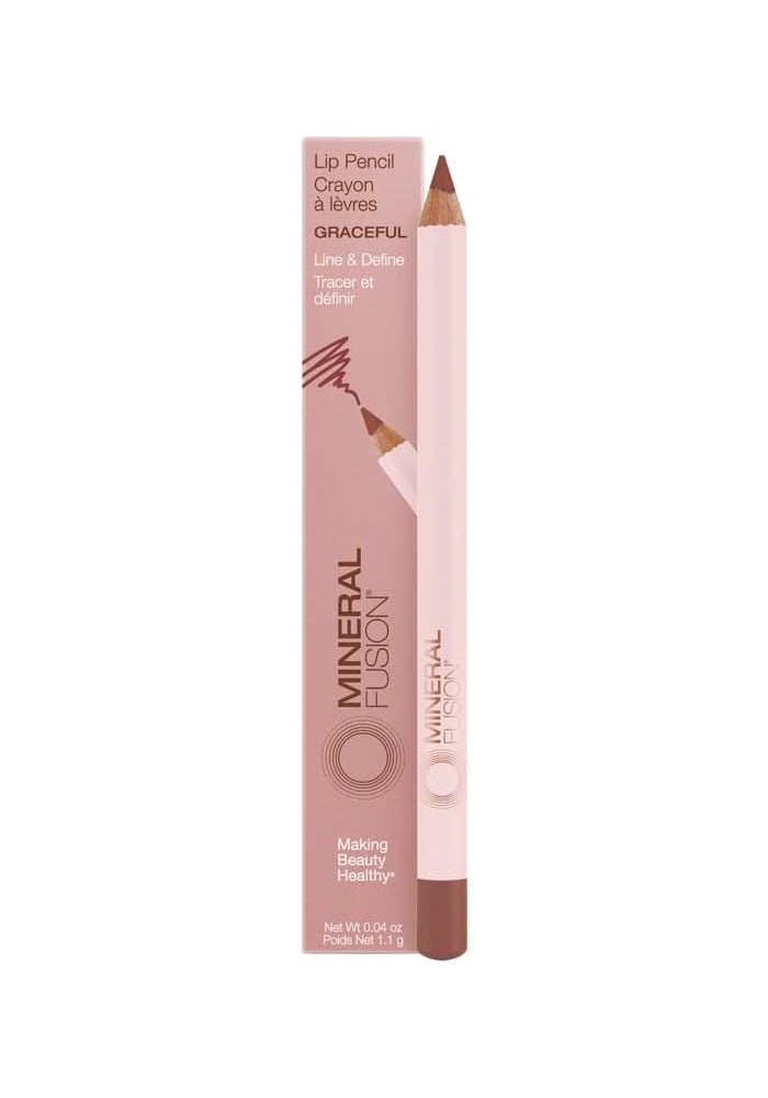 Mineral Fusion Lip Pencil in Graceful - Creamy, Hydrating Lip Liner - Image 1