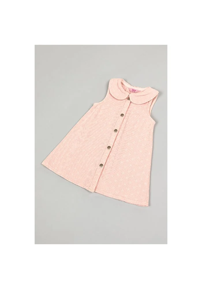 R&b Embroidered Sleeveless A-Line with Peterpan Collar