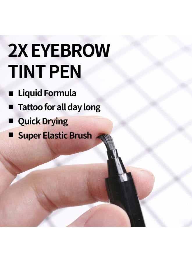PASSIONCAT Long-lasting, Waterproof Tattoo Tint, Creates Natural Looking Brows, Super Soft Applicator | PASSIONCAT 2X Tint (No.1 Dark Brown) - Image 2