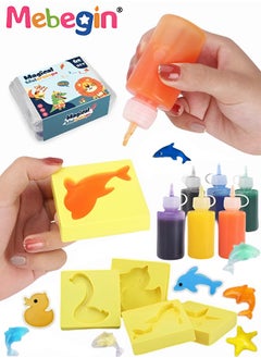 MEBEGIN 9 Pcs Water Squishy Toys,Squishy Animals For Party Favors Classroom Prize Fidget Toys Pack Diy Crystal Spirit Children's Handmade Toys  - Image 1