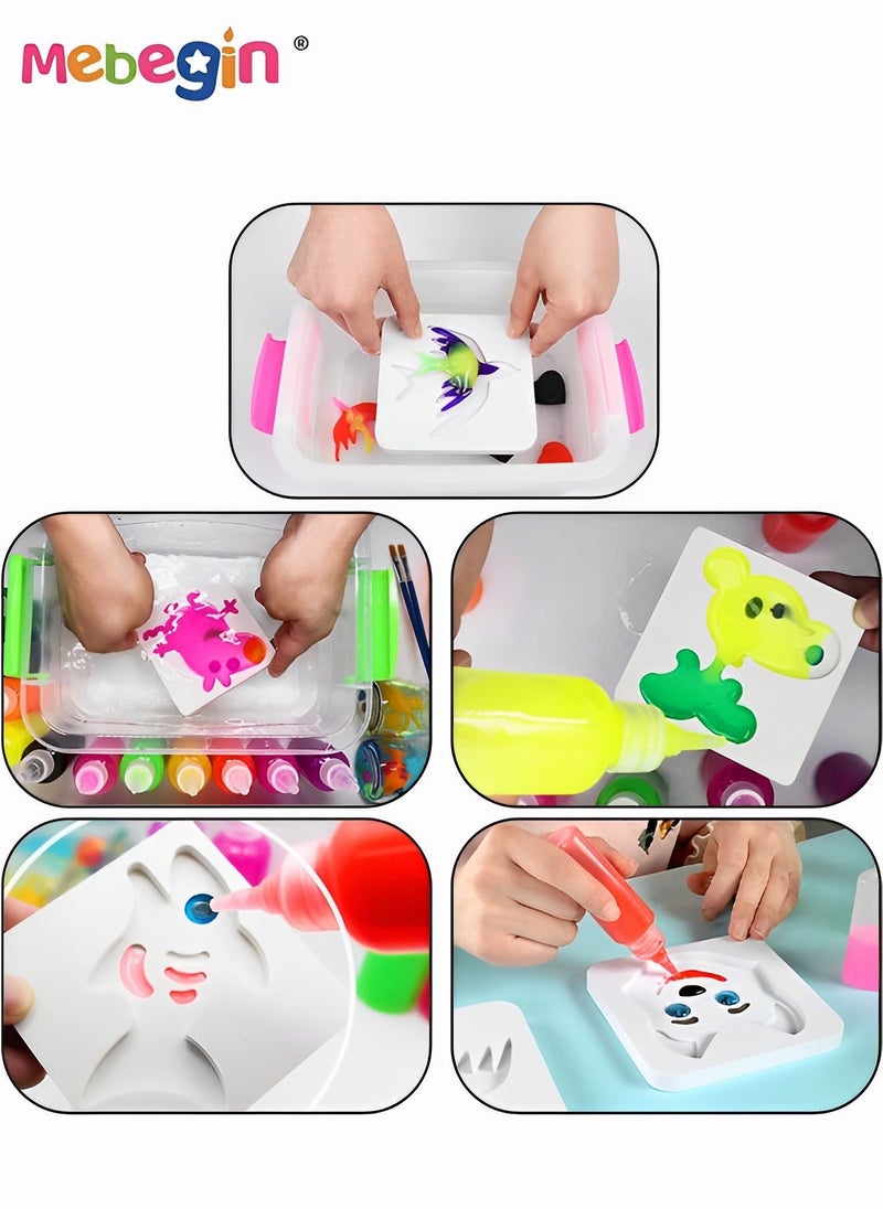 MEBEGIN - 9 Pcs Water Squishy Toys,Squishy Animals For Party Favors Classroom Prize Fidget Toys Pack Diy Crystal Spirit Children's Handmade Toys - Image 1