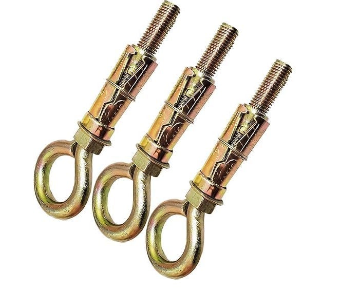 TheMujtaba Hook Anchor Round Close Brass Hook Fasteners, Brass Best Hook (Color - Golden) (6mm),(Pack of 12) - Image 3