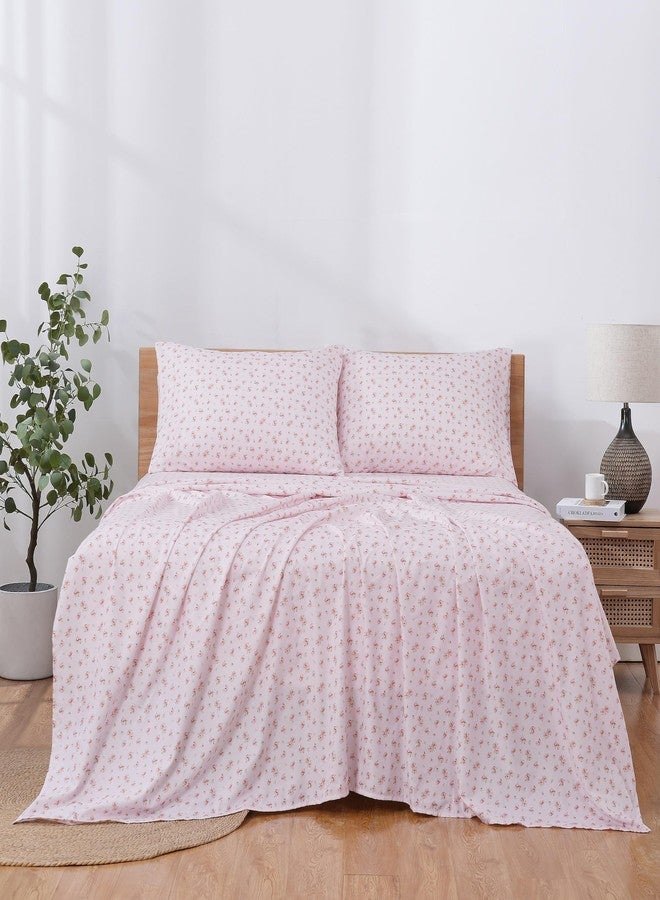 Modern Threads Silky Soft Microfiber and Wrinkle Free Sheets - Luxurious Microfiber Bed Sheets Includes Flat Sheet, Fitted Sheet with Deep Pockets, & Pillowcases Blush, King - Image 3