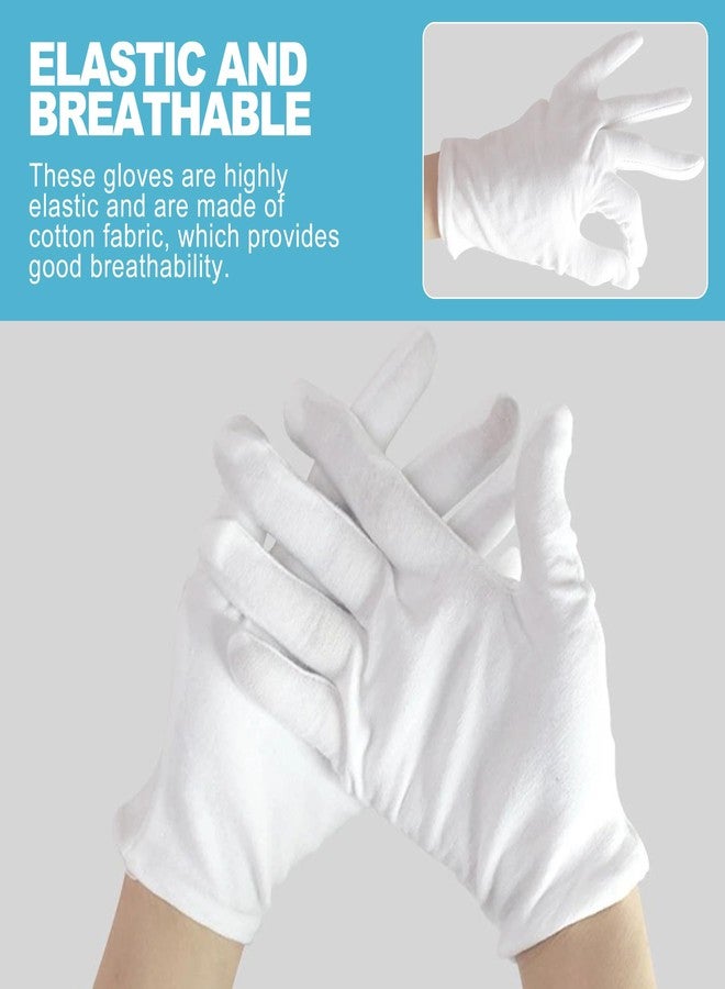 CoguZed 6 Pairs White Cotton Gloves for Jewelry & Art Handling - Thin Non-Latex Inspection Gloves for Coin Collecting, Craft Work - Unisex Size - Image 5