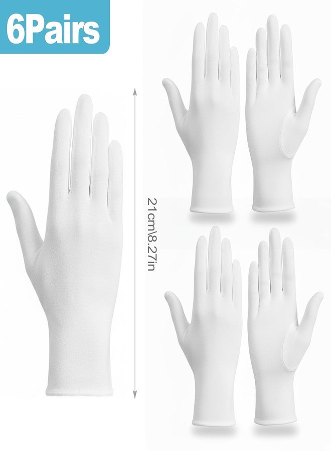 CoguZed 6 Pairs White Cotton Gloves for Jewelry & Art Handling - Thin Non-Latex Inspection Gloves for Coin Collecting, Craft Work - Unisex Size - Image 2