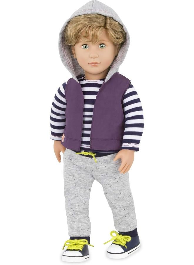 Our Generation - Rafael - 18-Inch Boy Doll - Light-Brown Hair & Green Eyes - Hooded Vest Outfit - Pretend Play - Toy for Kids 3 Years + - Image 2