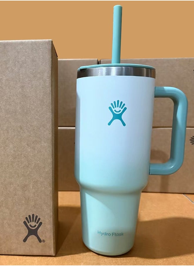 Hydro Flask 40 oz Tumbler with Handle, 2-in-1 Straw and Sip Lid, Leakproof, Dishwasher Safe, Insulated Stainless Steel Travel Coffee Mug, Keeps Cold for 24 Hours, Fits in Car Cup Holder  - Image 2