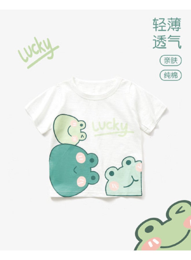 Doxiluka Baby T-shirt Short Sleeve Summer Thin Cotton Kids Top Breathable Preschool Clothes Stylish Cute Undershirt Boys - Image 1