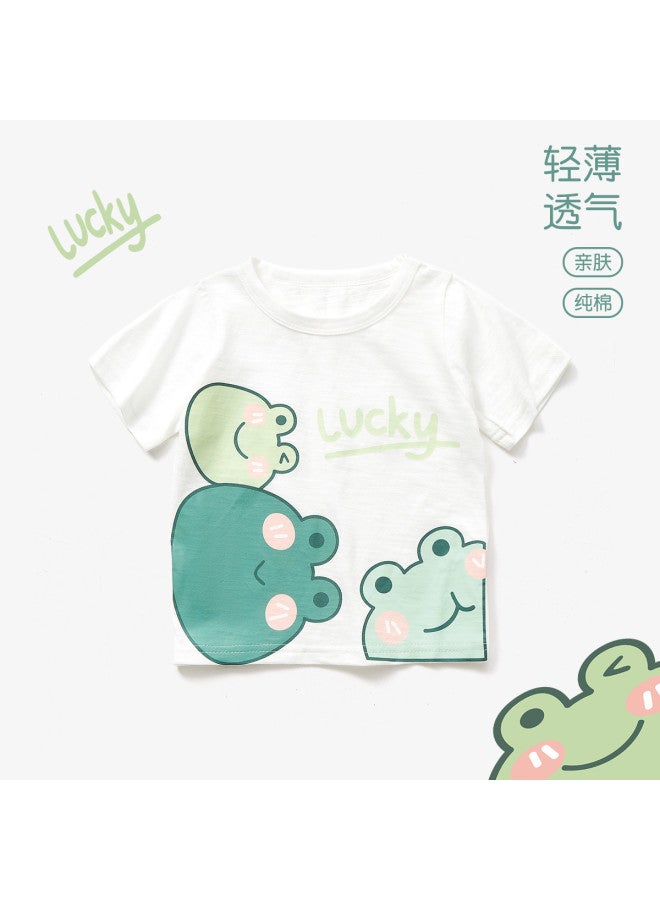 Doxiluka Baby T-shirt Short Sleeve Summer Thin Cotton Kids Top Breathable Preschool Clothes Stylish Cute Undershirt Boys - Image 2