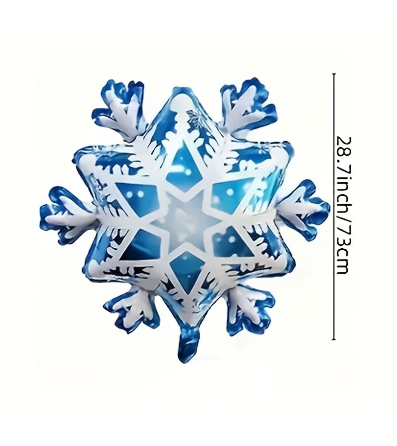 6pcs Number Balloon Set Style 5 Foil Birthday Decorations Snowflake Star Patterns - Image 3