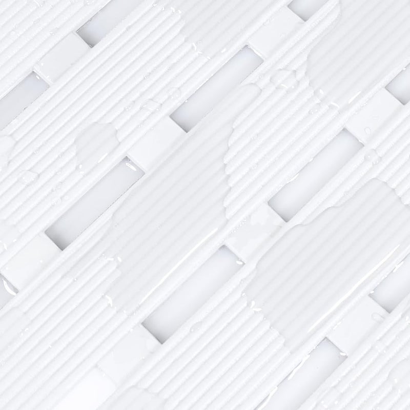 Non-Slip Bathtub Mat with Drain Holes - Bathtub Mat 70cm * 40cm - Practical and Easy to Clean - Cuttable and Adjustable - Anti-Bacterial - Non-Slip - 118 for Increased Stability (White) - Image 5