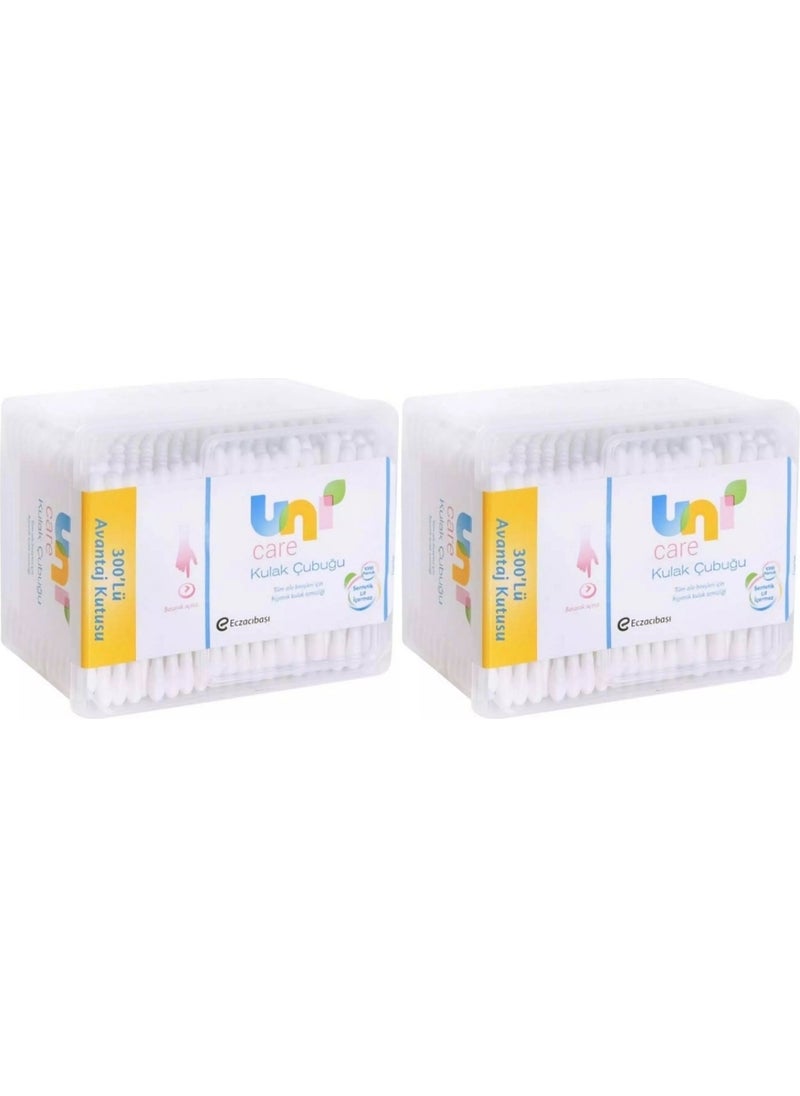 Uni baby - Ear Cleaning Stick 300 Pieces Advantageous Box (Set of 2) - Image 1
