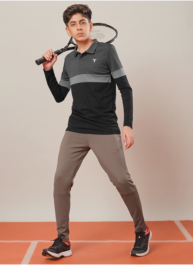 Technosport Solid Drawstring Waistband Track Pants  - Image 1