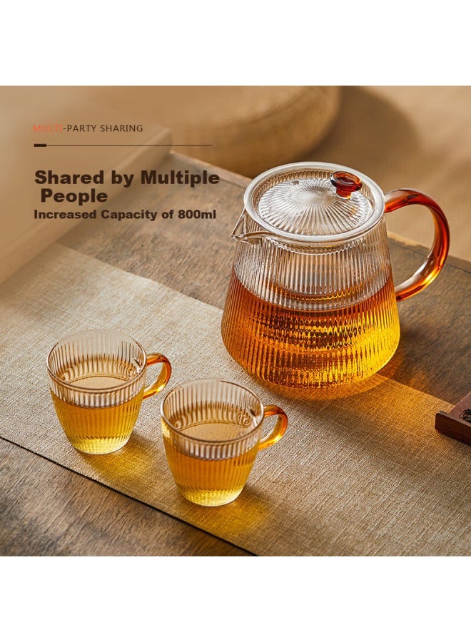 Yihutea Glass Tea Pot Tea Set With Tea Infuser, Large Capacity Tea Kettle For Brewing And Drinking Tea, Heat-resistant Tea Maker For Blooming Tea - Image 5
