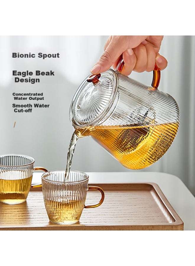 Yihutea Glass Tea Pot Tea Set With Tea Infuser, Large Capacity Tea Kettle For Brewing And Drinking Tea, Heat-resistant Tea Maker For Blooming Tea - Image 2