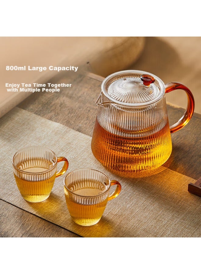 Yihutea Glass Tea Pot Tea Set With Tea Infuser, Large Capacity Tea Kettle For Brewing And Drinking Tea, Heat-resistant Tea Maker For Blooming Tea - Image 1