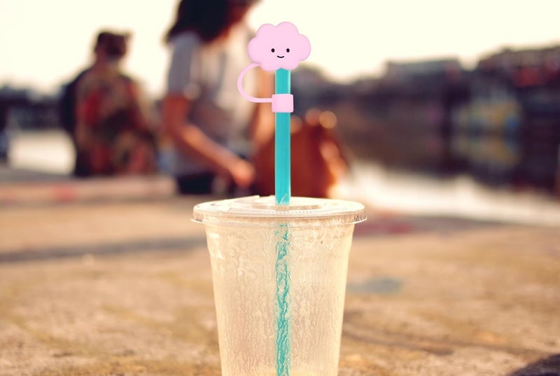 Compatible with Stanley 30&40 Oz Tumbler, 10mm Cloud Shape Cover, Cute Silicone Cloud Straw Covers, Straw Protectors, Soft Silicone for 10mm Straws (6, Multicolor Cloud) - Image 4