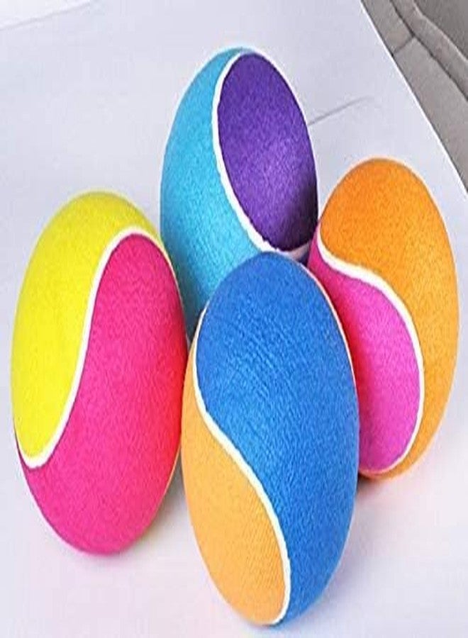 SHIP RECCON Rubber Tennis Cricket Balls for Kids (Multicolour) Standard Size/Pack of - (1) - Image 2