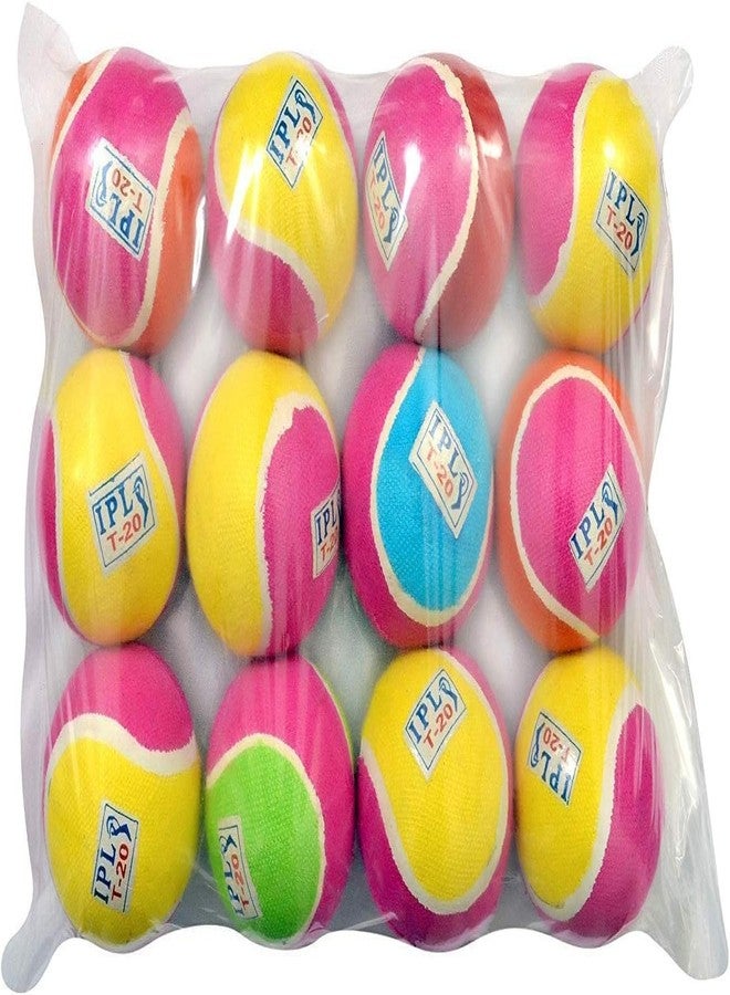SHIP RECCON Rubber Tennis Cricket Balls for Kids (Multicolour) Standard Size/Pack of - (1) - Image 1