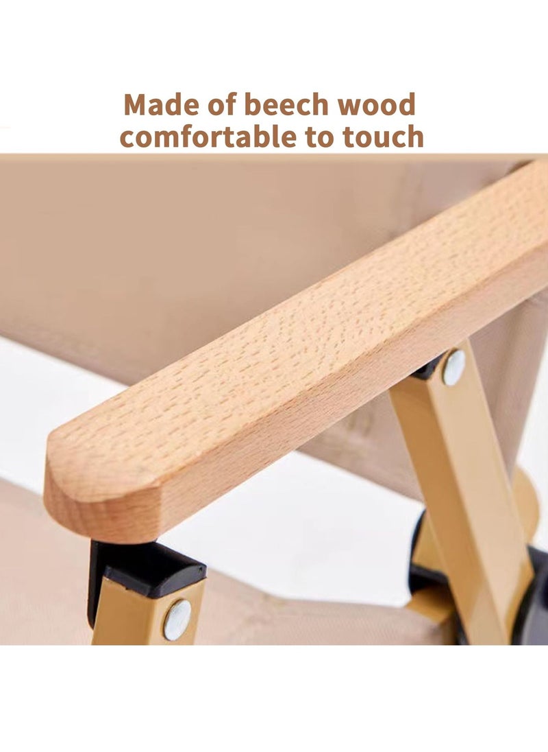 Bonita - Folding Camping Chair Light Weight Compact Beach Chair Wood Armset Metal Frame Travel Chair And Portable Outdoor Easy To Fold And Carry Picnic Chair - Image 1