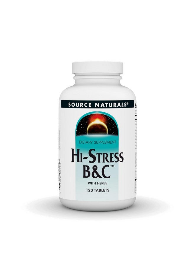 Source Naturals Hi-Stress B&C with Herbs - 120 Tablets - Image 1