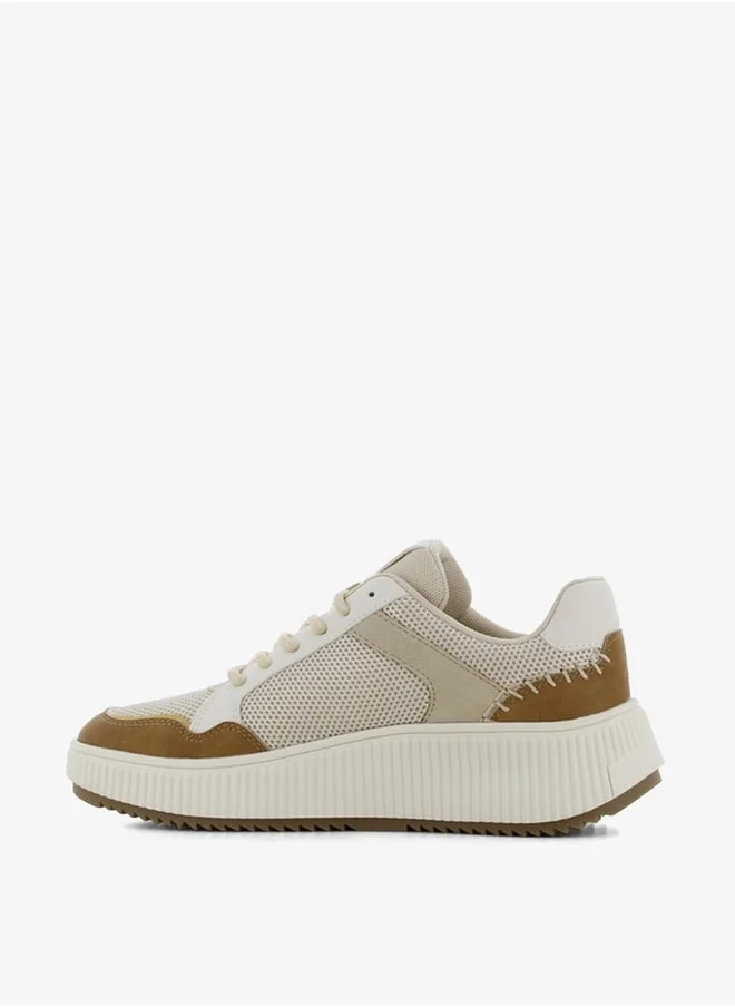 SJ Women's Colourblock Lace-Up Sneakers