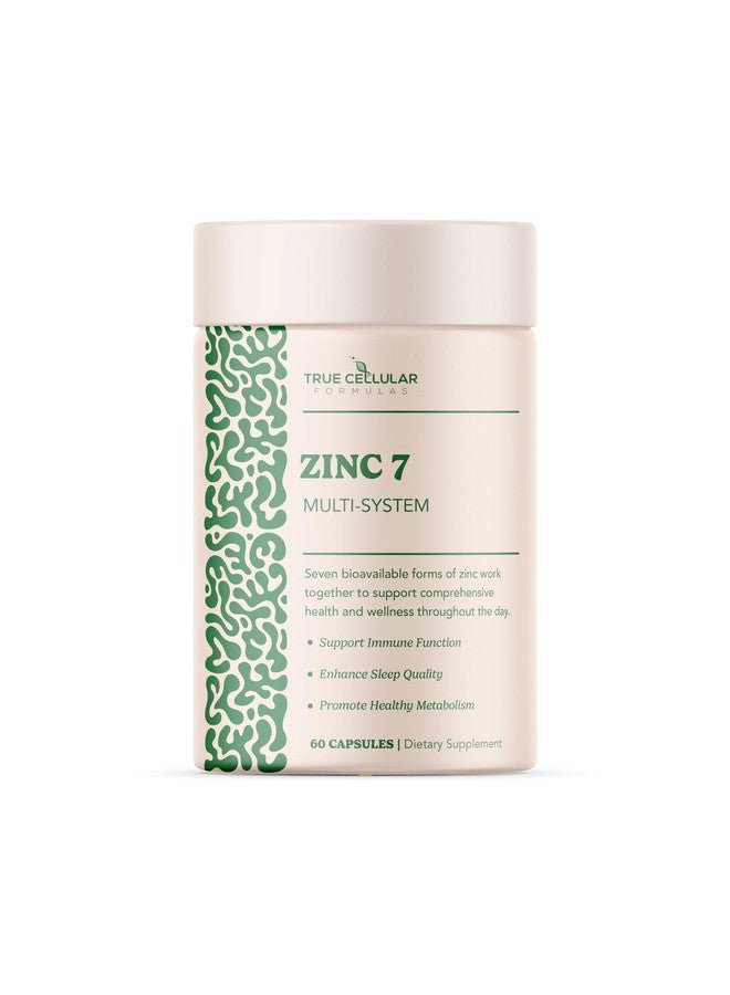 Zinc7 Daily Immune Support (50mg): Triple Action Zinc Complex for Deep Sleep, Mental Clarity & Strong Immunity | Natural Energy, Hormone & Metabolism Support | 60 Vegan Capsules - Image 1