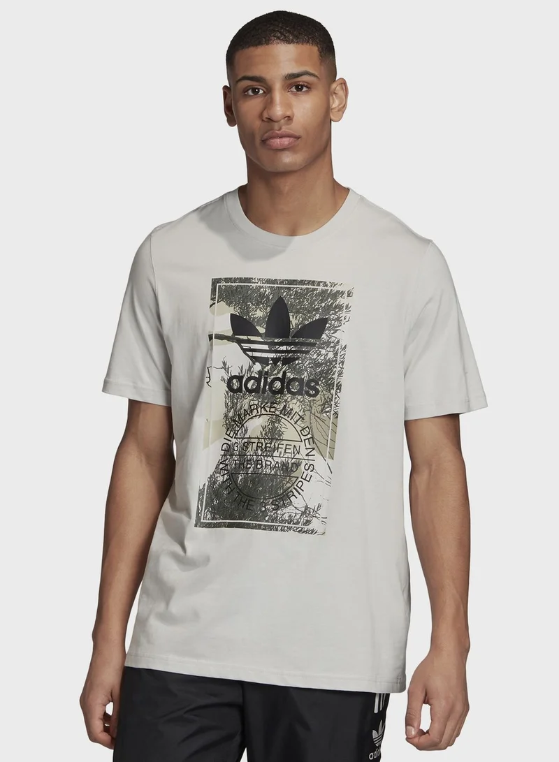 adidas Originals Camo Tongue Graphics Casual Men's T-Shirt