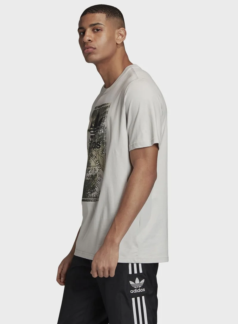 adidas Originals Camo Tongue Graphics Casual Men's T-Shirt