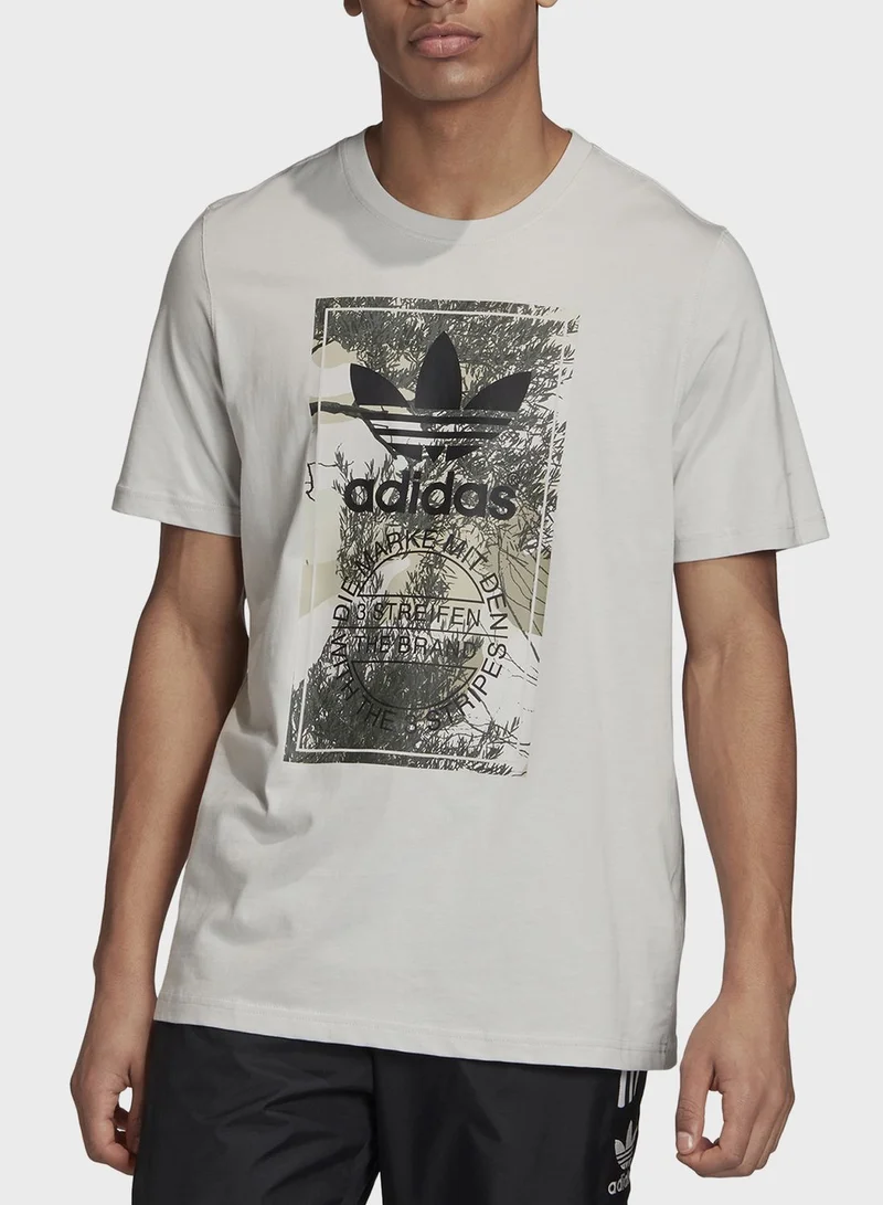 adidas Originals Camo Tongue Graphics Casual Men's T-Shirt