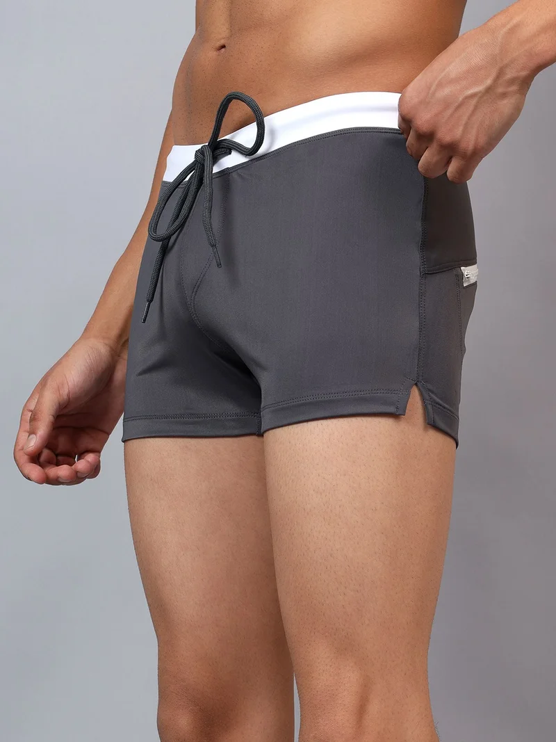 La Intimo Arctic Swim Trunks with contrast waistband and pocket details