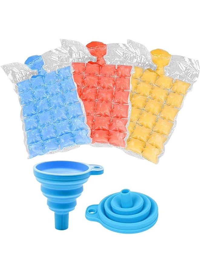30-Piece Disposable Ice Cube  Creative Self-sealing Plastic Bag Set Clear,Summer Ice Makers, Water Injection Ice Bags(Contains 2* funnels)  - Image 1