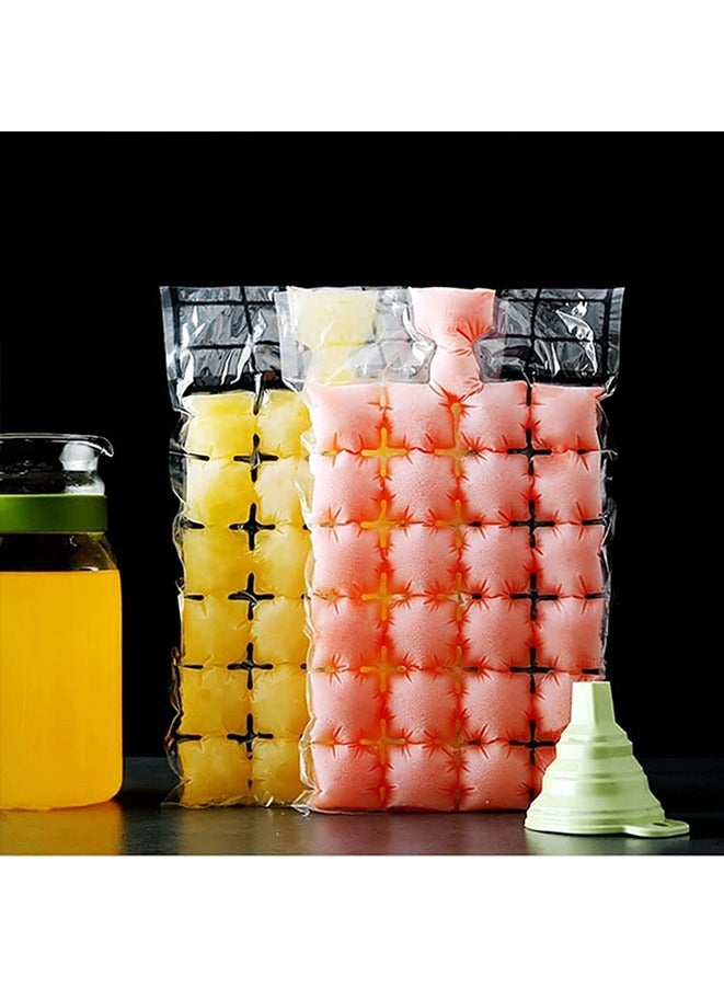 30-Piece Disposable Ice Cube  Creative Self-sealing Plastic Bag Set Clear,Summer Ice Makers, Water Injection Ice Bags(Contains 2* funnels)  - Image 2