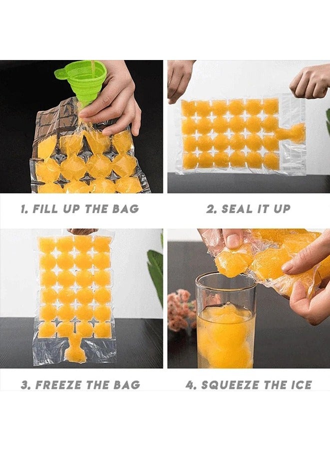 30-Piece Disposable Ice Cube  Creative Self-sealing Plastic Bag Set Clear,Summer Ice Makers, Water Injection Ice Bags(Contains 2* funnels)  - Image 5