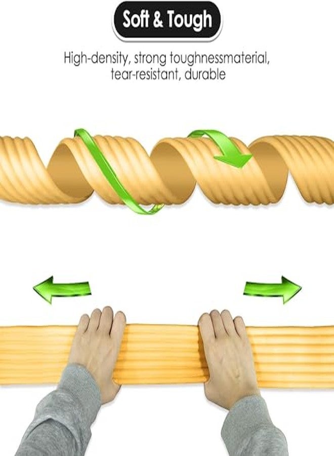 TEKCOOL 2-Meter, Table Protection Strip Protector, Extra Soft Foam Edge Safety Strip for Baby & Kids, Baby Proofing Corner Guards & Safety Bumper Edge for Table, Desk. (Golden-4pc) - Image 5