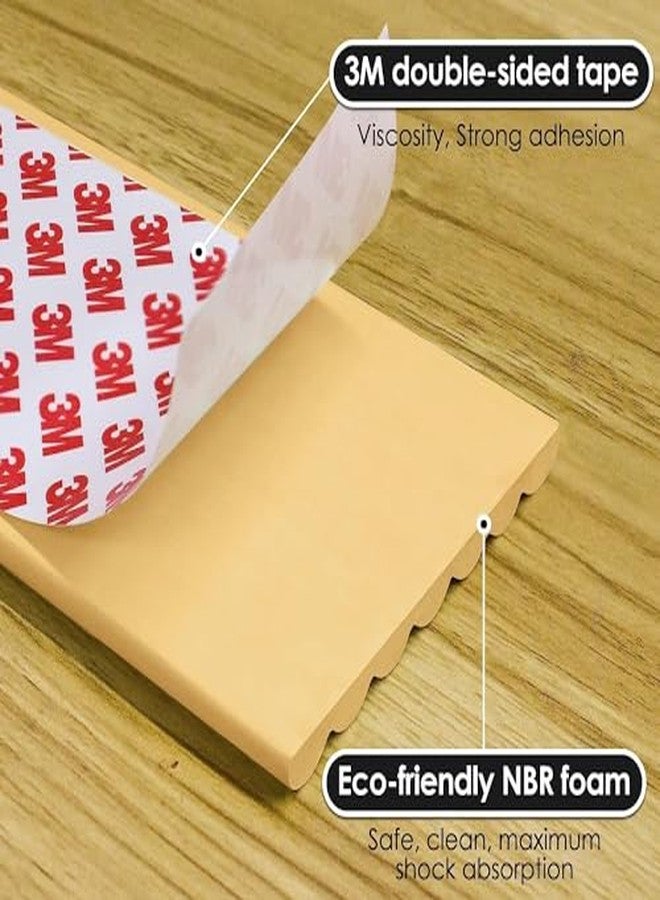 TEKCOOL 2-Meter, Table Protection Strip Protector, Extra Soft Foam Edge Safety Strip for Baby & Kids, Baby Proofing Corner Guards & Safety Bumper Edge for Table, Desk. (Golden-4pc) - Image 3