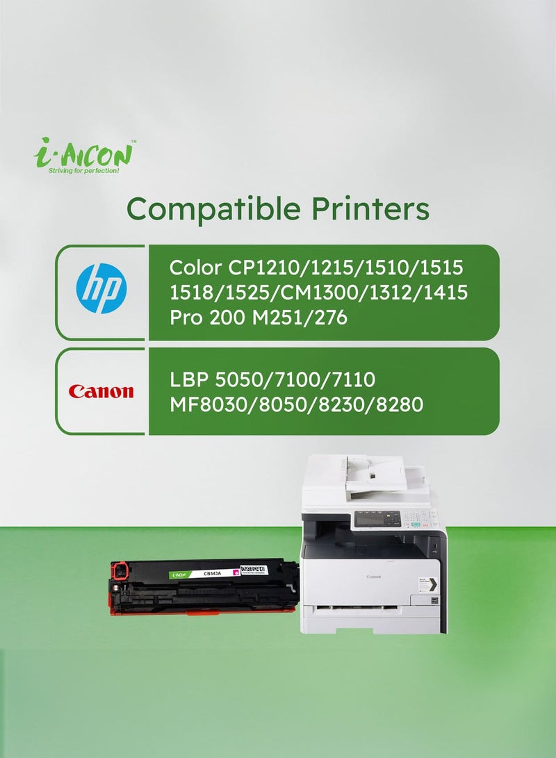 i-AICON ​i-Aicon Compatible Laser Toner Magenta (HP CB543A | 125A / CE323A | 128A / CF213A | 131A / Canon 116/316/416/716/131/131/731) - Image 3