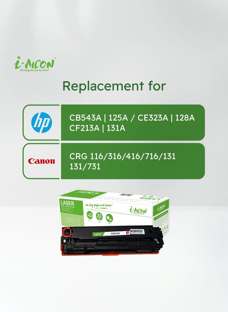 i-AICON ​i-Aicon Compatible Laser Toner Magenta (HP CB543A | 125A / CE323A | 128A / CF213A | 131A / Canon 116/316/416/716/131/131/731) - Image 2