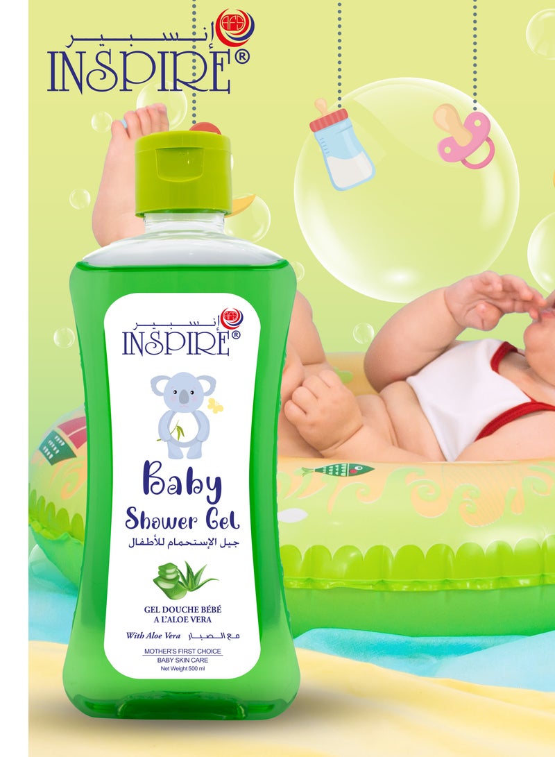 Inspire Aloe vera Inspire Baby Shower Gel 500ML - Image 2