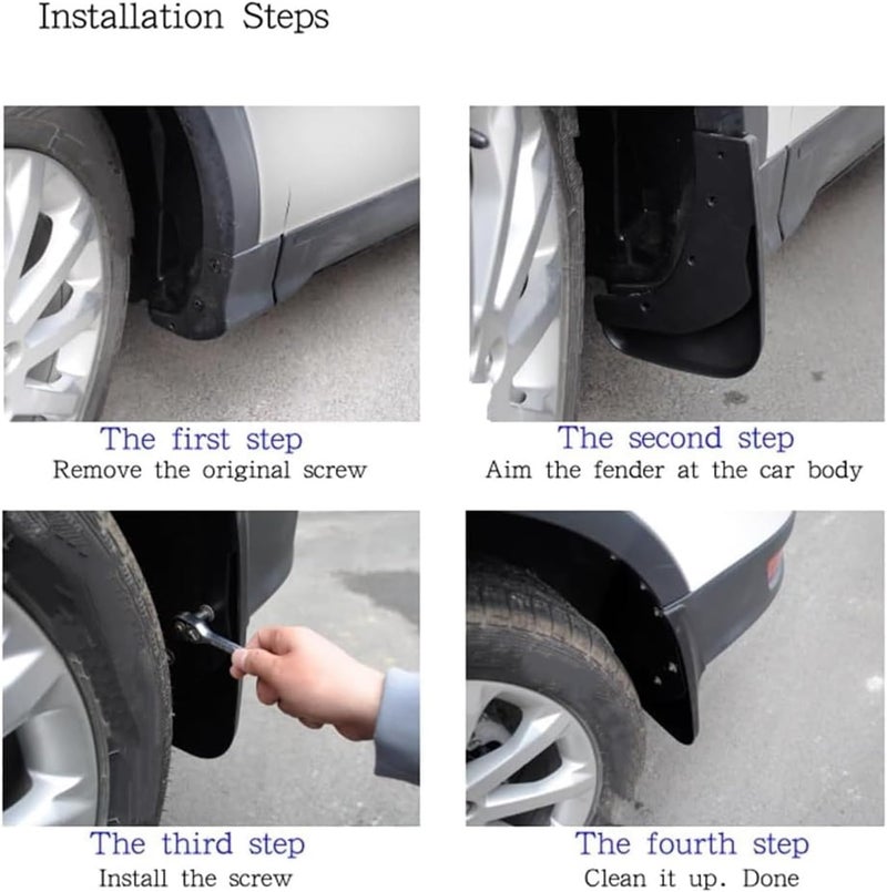 Mud Flaps for Toyota BZ5 2025 - Heavy Duty Splash Guards Fender Mud Guards Material Mudflaps Exterior Accessories 4-Piece - Image 5
