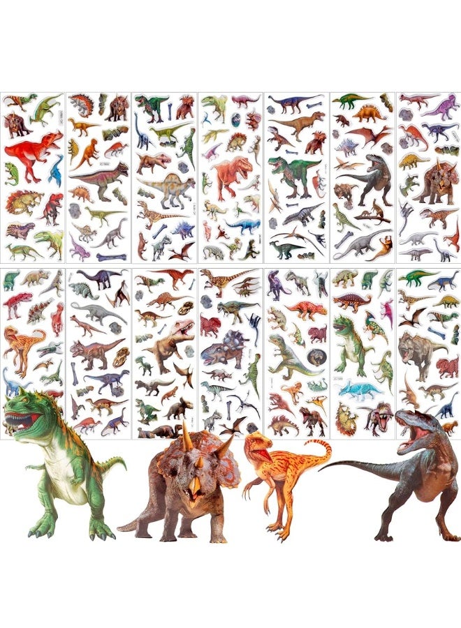 UPINS Dianosaur Stickers for Kids, 14 Different Sheets 200+ Counts 3D Puffy Stickers Craft Scrapbooking for Children Dinosaur Lovers - Image 3