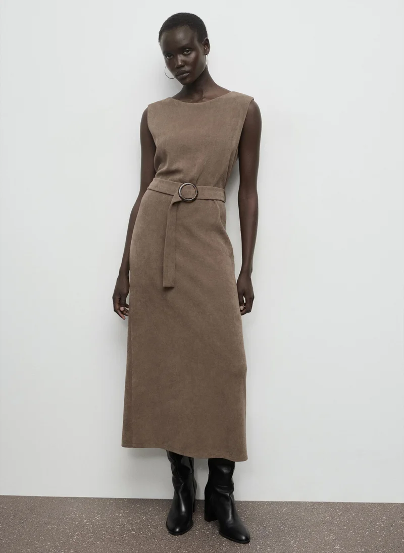 MANGO Belt knit dress