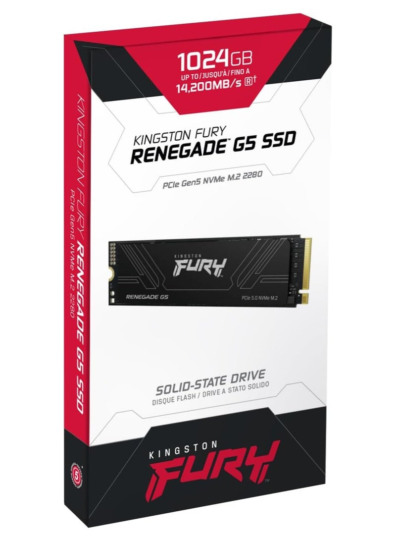 Kingston Fury Renegade G5 PCIe 5.0 NVMe M.2 SSD 1T-SFYR2S/1T0 | - Image 4