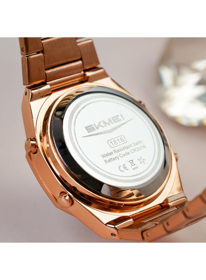 SKMEI Men Watch Dual-Display Electronic Watch with Luminous 30m Waterproof Watch Fashion multifunctional Sports Watch for Men- 1816 - Image 3