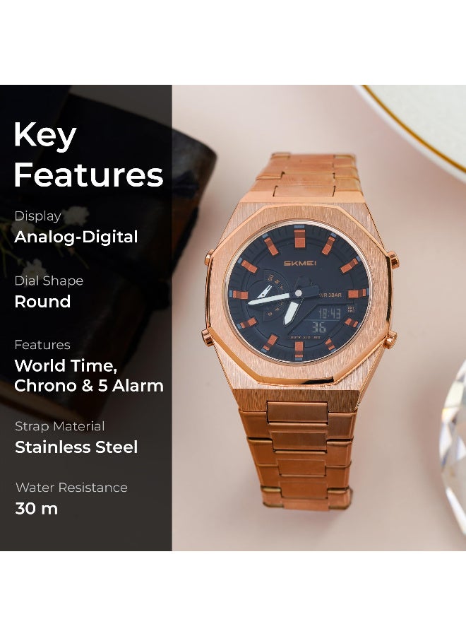 SKMEI Men Watch Dual-Display Electronic Watch with Luminous 30m Waterproof Watch Fashion multifunctional Sports Watch for Men- 1816 - Image 2