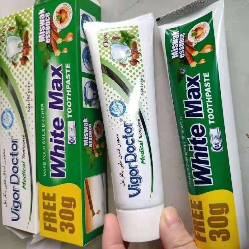YASEEN Miswak Toothpaste with Mint - Natural Teeth Whitening & Stain Removal, 150g - Saudi  Arabia - Image 2