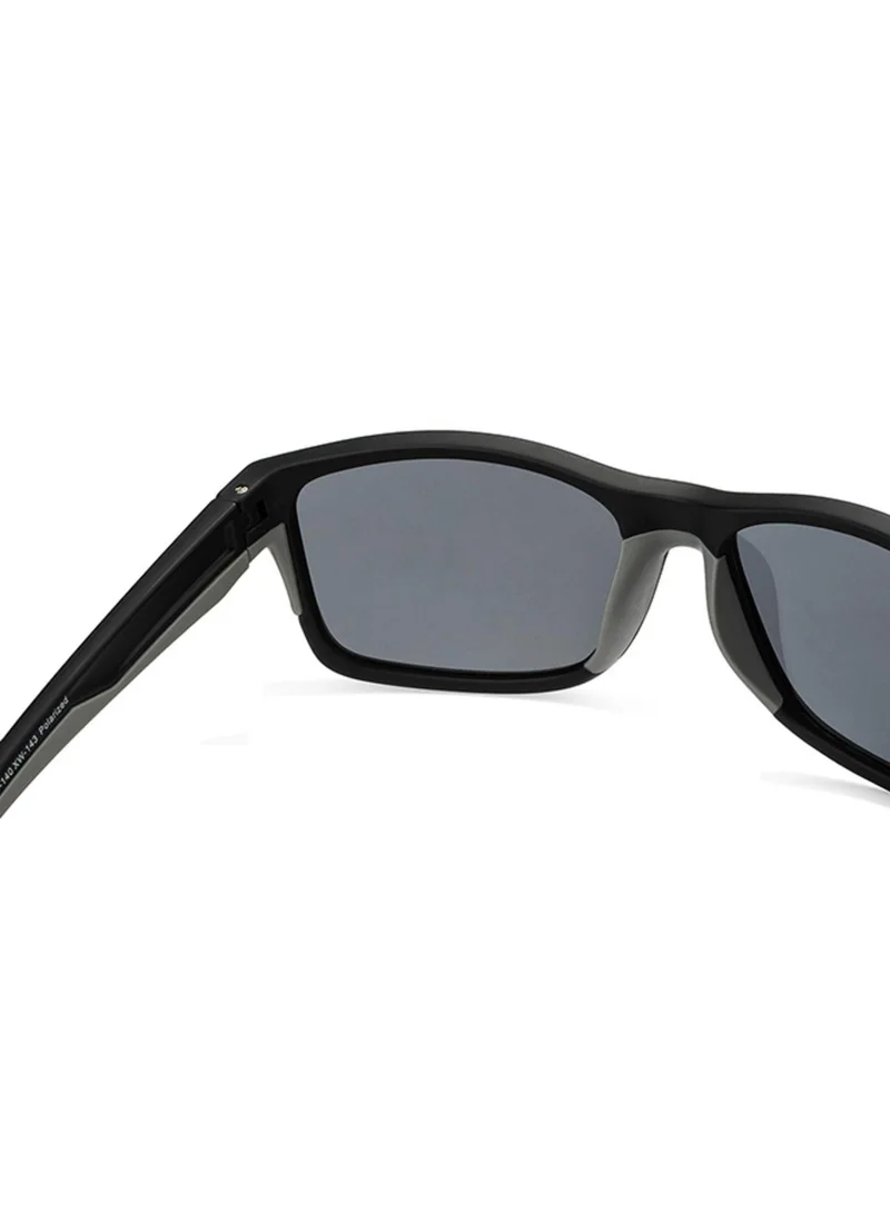 فينسينت تشيس Vincent Chase By Lenskart | Black Grey Full Rim Square Branded Latest and Stylish Sunglasses | Polarized and 100% UV Protected | Men & Women | Large | VC S14456