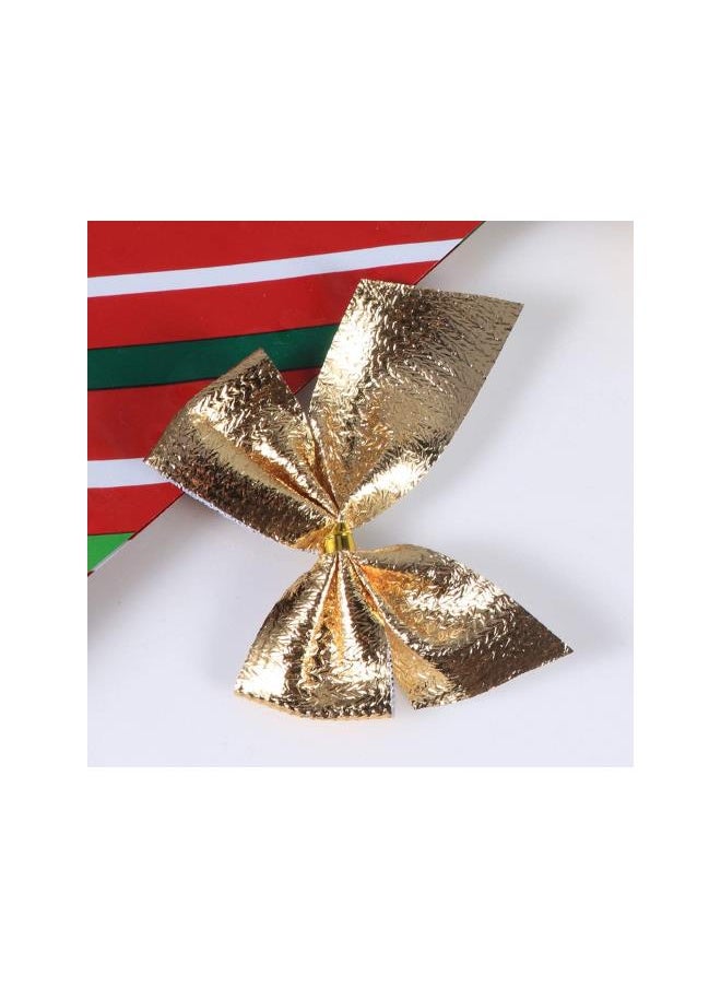 Gold Glitter Bow Mini Bow Craft New Year Bows Pack of 24