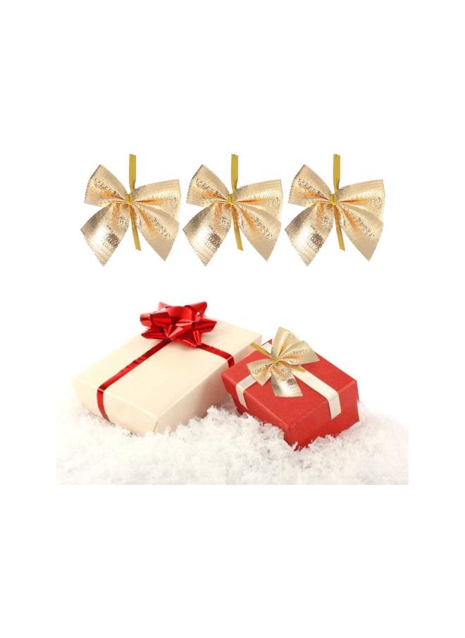 Gold Glitter Bow Mini Bow Craft New Year Bows Pack of 24