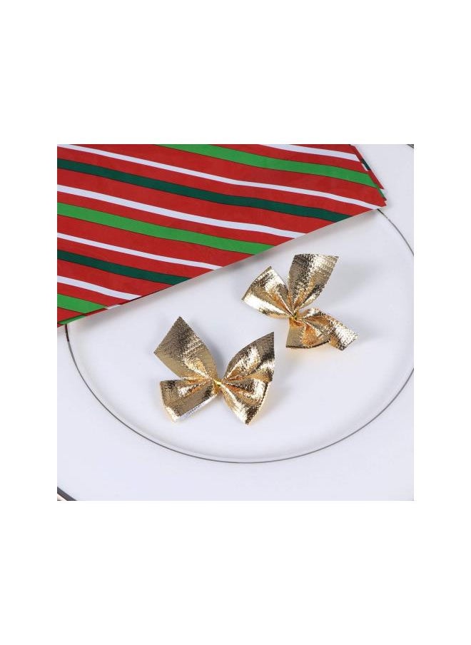 Gold Glitter Bow Mini Bow Craft New Year Bows Pack of 24